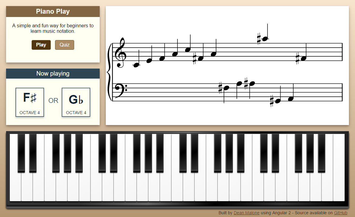 Piano Play: Angular 2 piano notation app